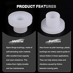 uxcell 24pcs Flanged Sleeve Bearings Plastic