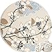 Enkore Ceramic Coasters, Dogwood Branch Design - 6 Pack of Absorbent Stone for Drinks, Protect Furniture from Coffee Or Tea Marks
