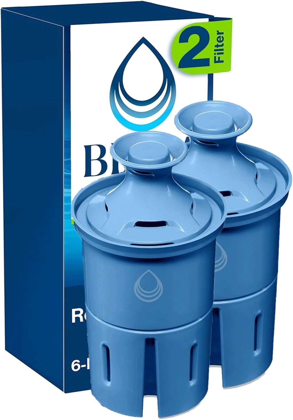 Elite Replacement Filter, Water Filter,Reduces 30+ Contaminants While Keeping Healthy Minerals, WQA Certified to Reduce Lead, Microplastics, Chromium and Chlorine, Lasts 6 Months, 2 Count