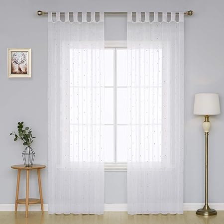 Deconovo Lot De 2 Voilages Rideaux Salon A Pattes De Fenetre Pour Chambre Decor Paire De Voilage Brode Etoiles Rose 140x175cm Bebe Puericulture Accessoires Et Decorations Lawawarenesssociety In