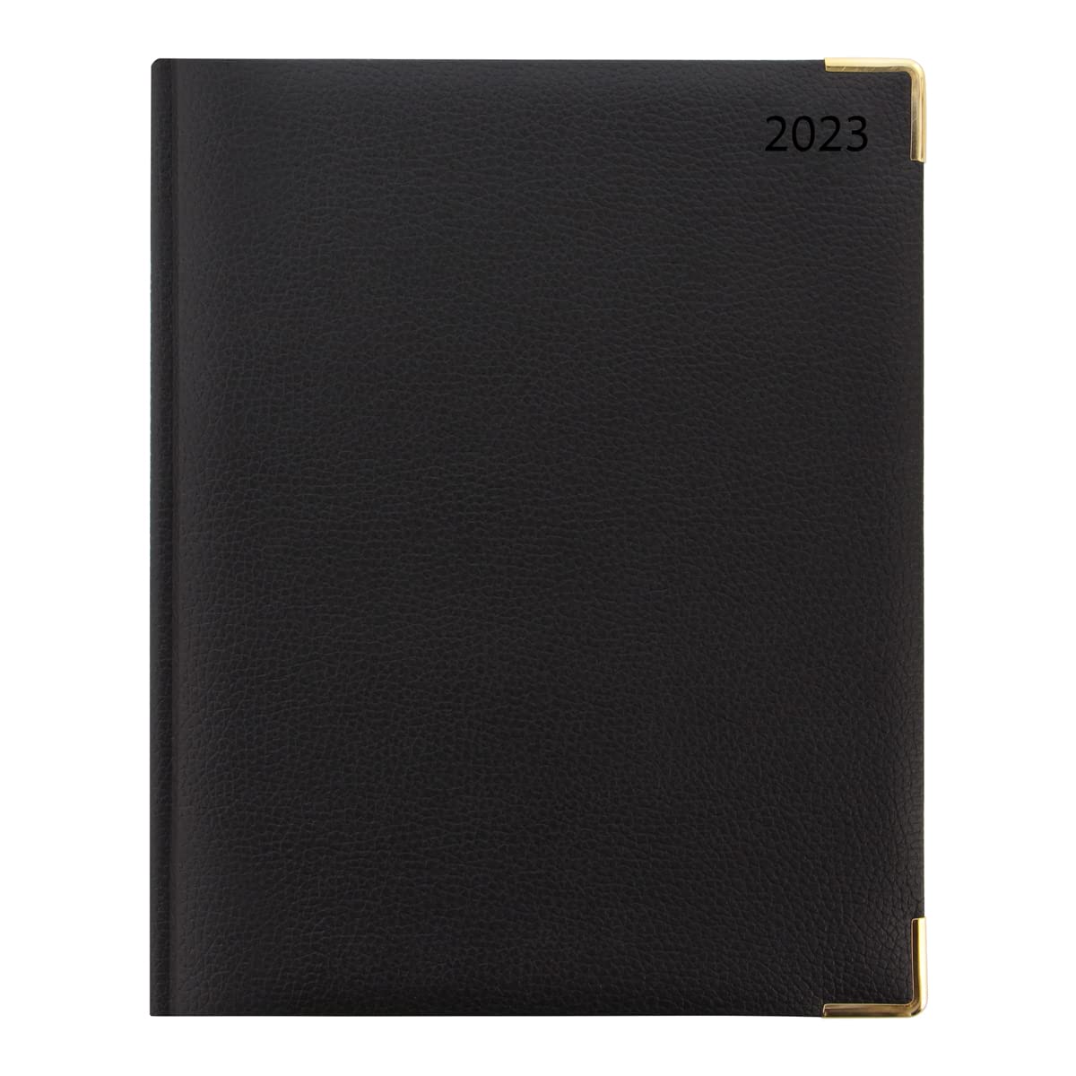 Letts of London Connoisseur Quarto 2023 vertical week to view diary with appointments - black, 23-TC3YBK