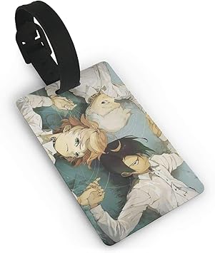 Amazon Com The Promised Neverland Anime Luggage Tag Game Suitcase Tag Travel Bag Labels Fashion Travel Id Label Pvc Luggage Tags