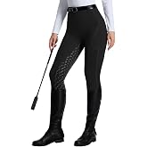 baleaf Women's Full Seat Equestrian Breeches Horse Riding Pants | Non-Slip Silicone Grip, Moisture-Wicking, Side Pockets, Belt Loops, Stretch, Equestrian Competitions, Training, Horse Riding