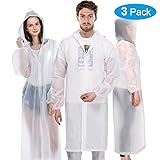 OPPMART Rain Coats,3 Pack Reusable Rain Coat Jacket