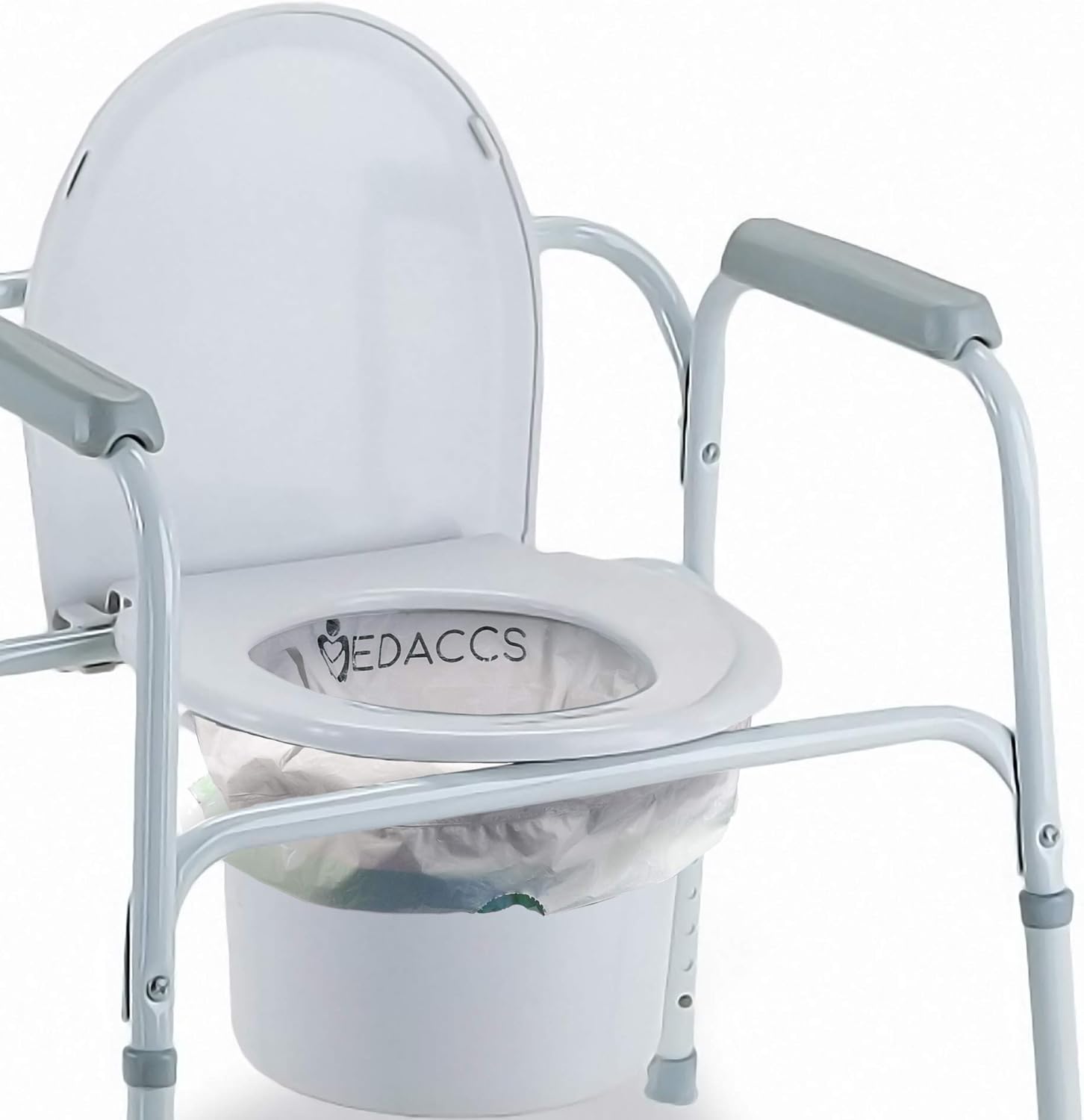 Bedside Commode Liners with Absorbent Pad Disposable 50 Pack - for Elderly, Sick Patients, Nurses - for Potty Chair Liners, Portable Toilet Bags, Buckets, Pails, Bedpans - Leak-Proof, Biodegradable: Health & Personal Care