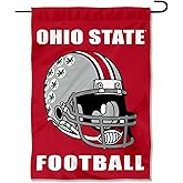 College Flags & Banners Co. Ohio State Buckeyes Football Helmet Garden Flag