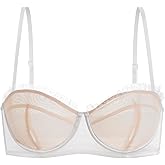 Women's Sexy Lace Bra, Full Coverage Underwire See Through Bras for Women