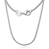 AGRULE Necklace Chain 925 Sterling Silver Dainty Chains for Pendant 18 Inch Italy Made Rolo/Snake Chain Necklace for Men Women