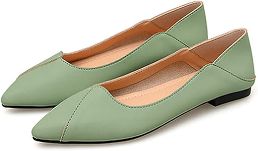 Amazon Ljki レディース パンプス ぺたんこ ポインテッドトゥ ローヒール 本革 フラットシューズ バレエシューズ 柔らかい 歩きやすい カジュアル ビジネスユーズ フォマール 婦人靴 走れるパンプス おしゃれ 冠婚葬祭 バレエシューズ