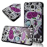 Seedan Samsung Galaxy S5 SV I9600 Case - Flower Diamond Butterfly Skull Painting Hard Slim Design Back Cover Skin Protective Shell Snap on Case