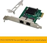 Wresetly BCM5718 Gigabit Server Network Card PCIe X1 Dual Port LAN PXE VLAN view 4