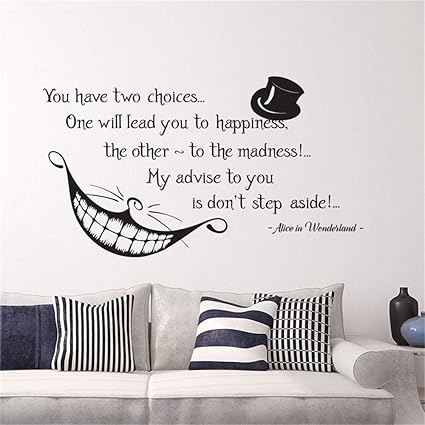 Amazon Com Alice In Wonderland Quote Wall Vinyl Decals
