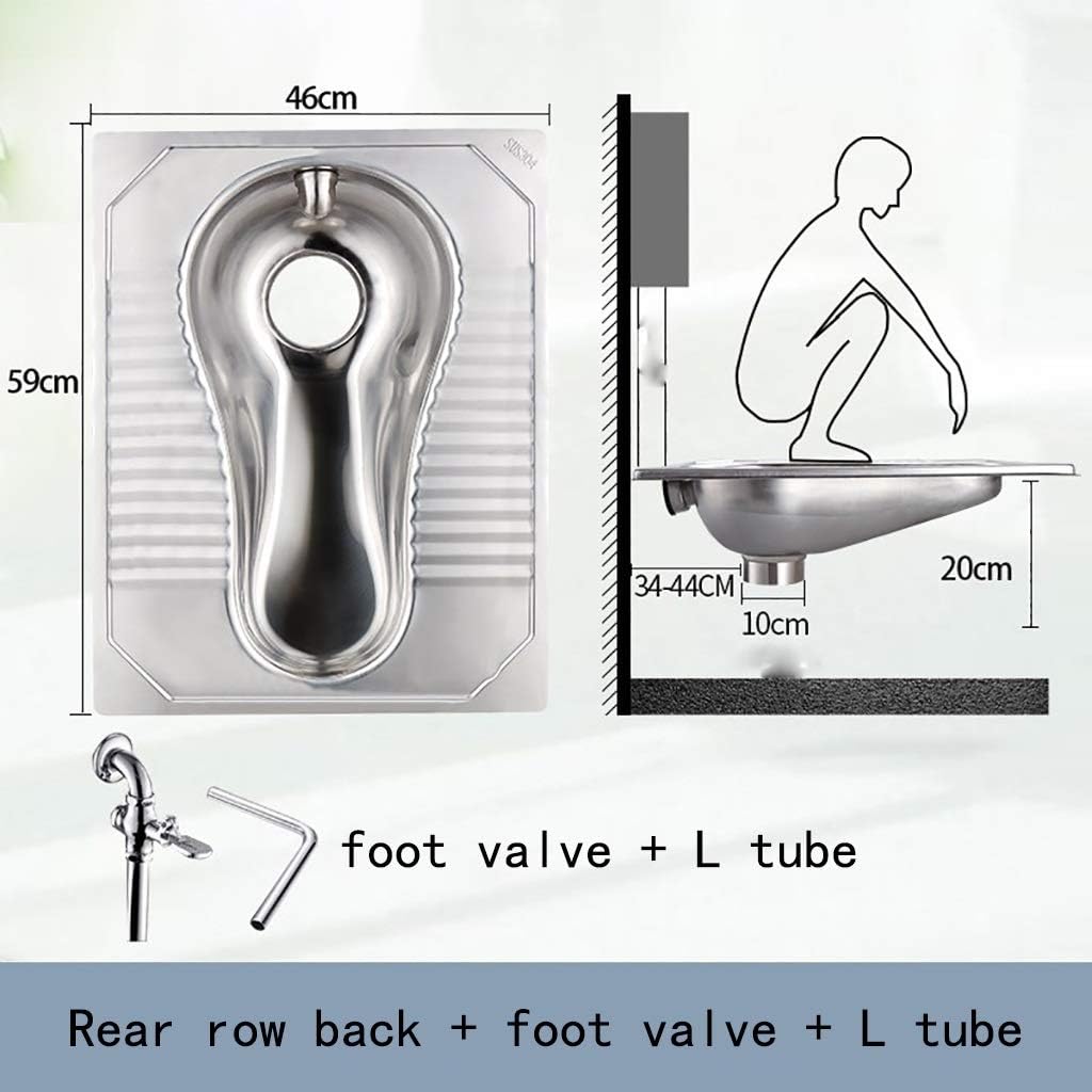 VIVIANE 304 Stainless Steel Squatting Pan Prison Toilet Squat Toilet Public Toilet Squatting Pool,Stainless Steel Squat (Color : C)