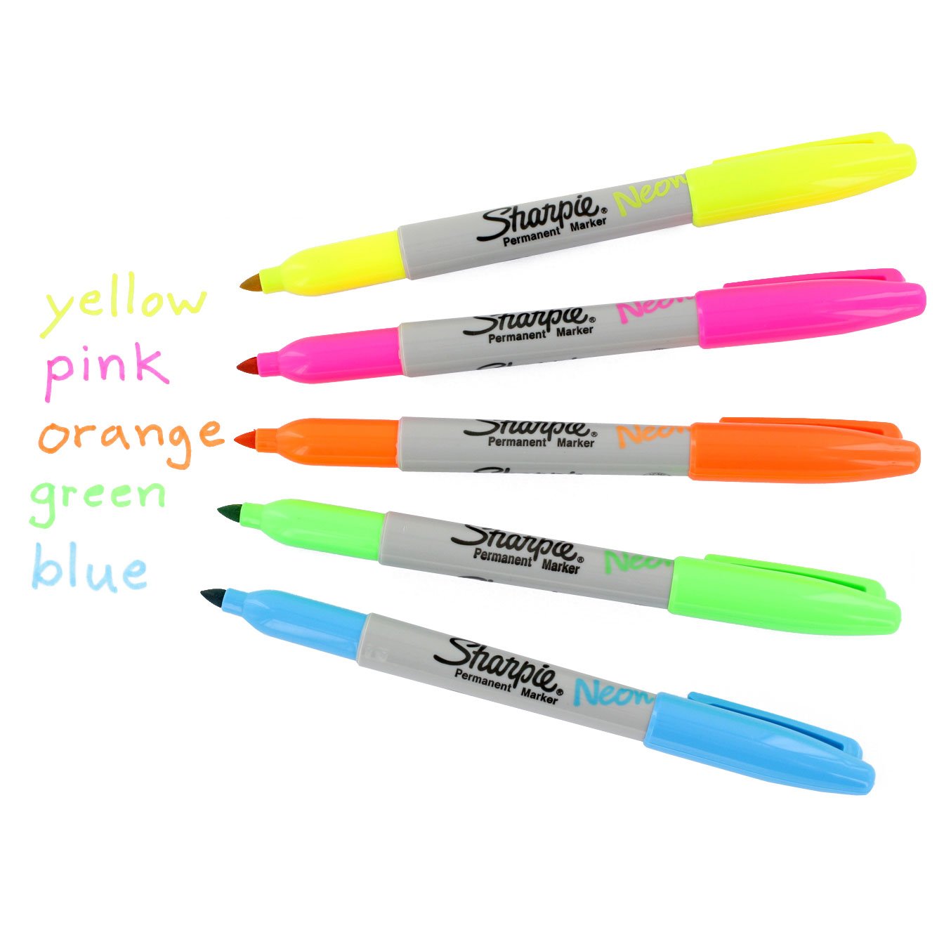 Galleon Sharpie Neon Permanent Markers, Fine Point, Assorted Colors