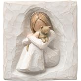 Willow Tree Comfort Plaque, Sculpted Hand-Painted Bas-Relief | An embrace of love