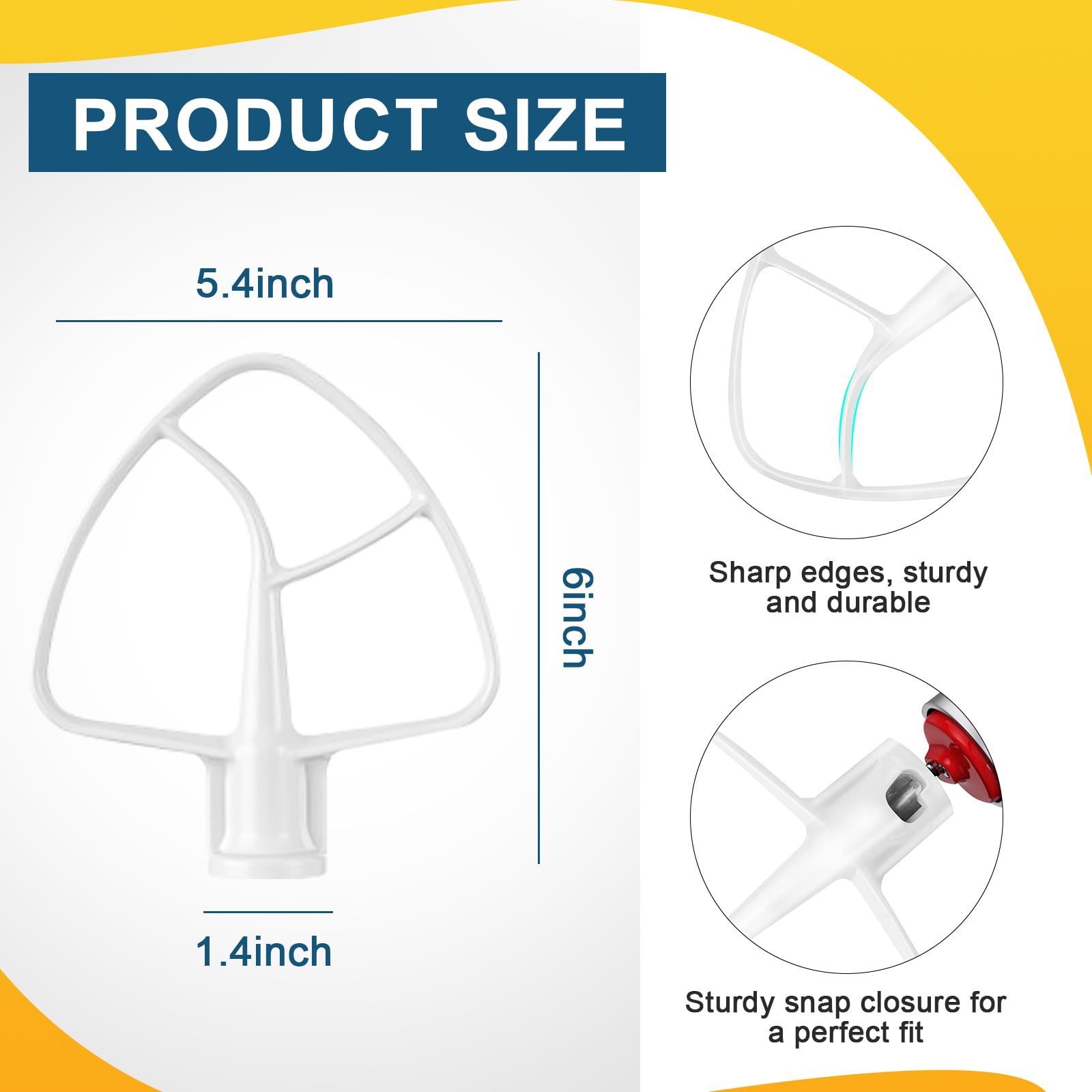 K45B Coated Flat Beater for KitchenAid Mixer, Kitchen Aid Mixer Accessory Kitchenaid Mixer Attachments Kitchenaid Mixer Paddle Stand Mixer Attachment, Mixer Accessory Replace WPW10672617 W10672617