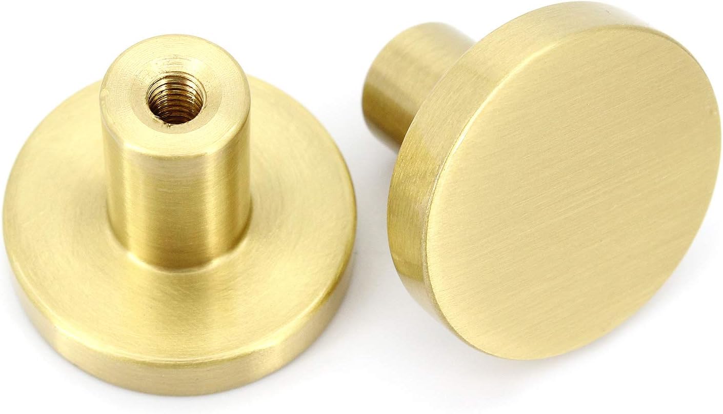Solid Brass Round Cabinet Knobs - Image 4