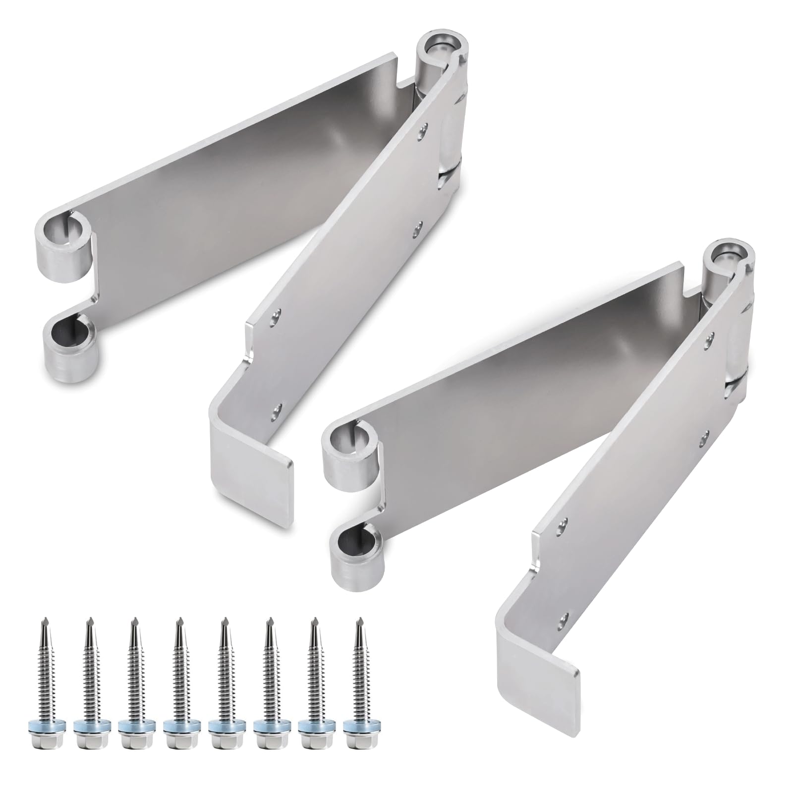Photo 1 of 1 Pair Low Headroom Garage Door Top Brackets/Hinges Works with Standard 12" or 15" Radius Track Standard Garage Door Parts and Compatible with Clopay, Hurricane Brackets