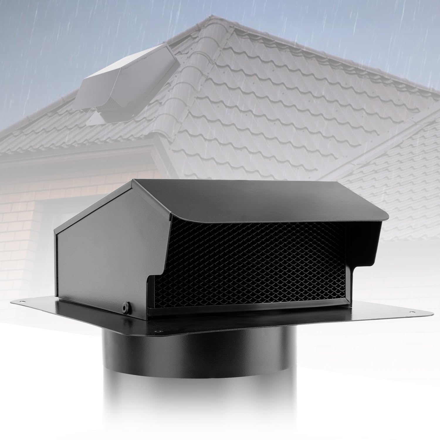 Venussar 8 Inch Range Hood Roof Vent, Roof Exhaust Vent Cap for House ...