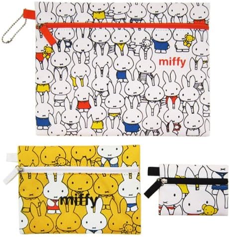 Amazon Co Jp 3連ポーチ フラットポーチ ホワイト オールミッフィー Miffy Ormf おもちゃ