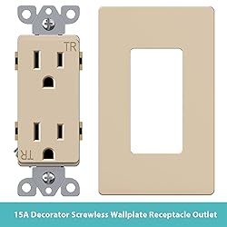 WEBANG Decorator Receptacle Outlet, Screwless Wall