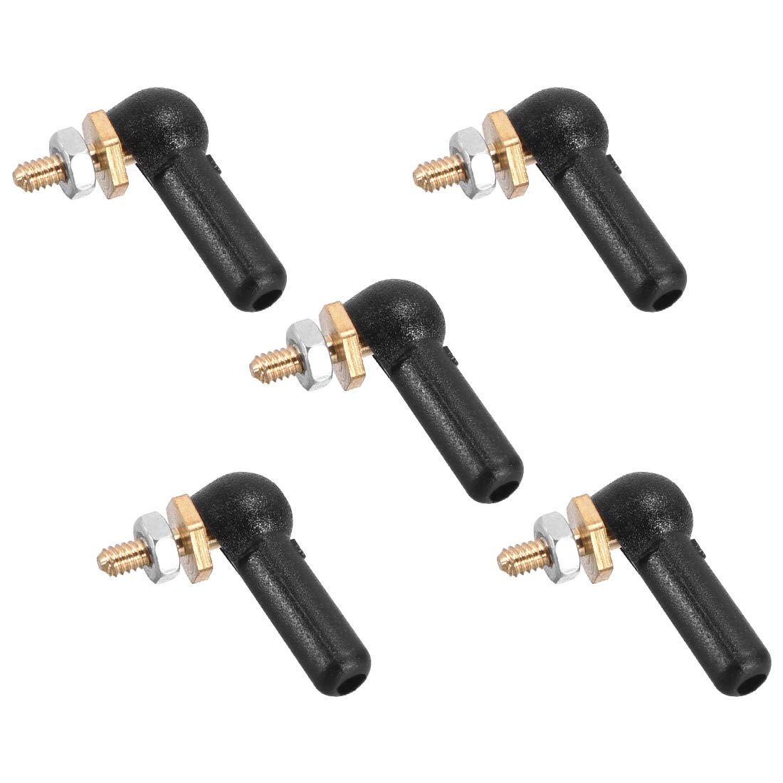 uxcell 5 PCS 2mm/M2 Linkage End Tie Rod End Metal Ball Head Black for RC Boat Car Airplane Robot