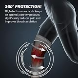POWERLIX Knee Support for Men Women - Compression Sleeve Gray Small view 3