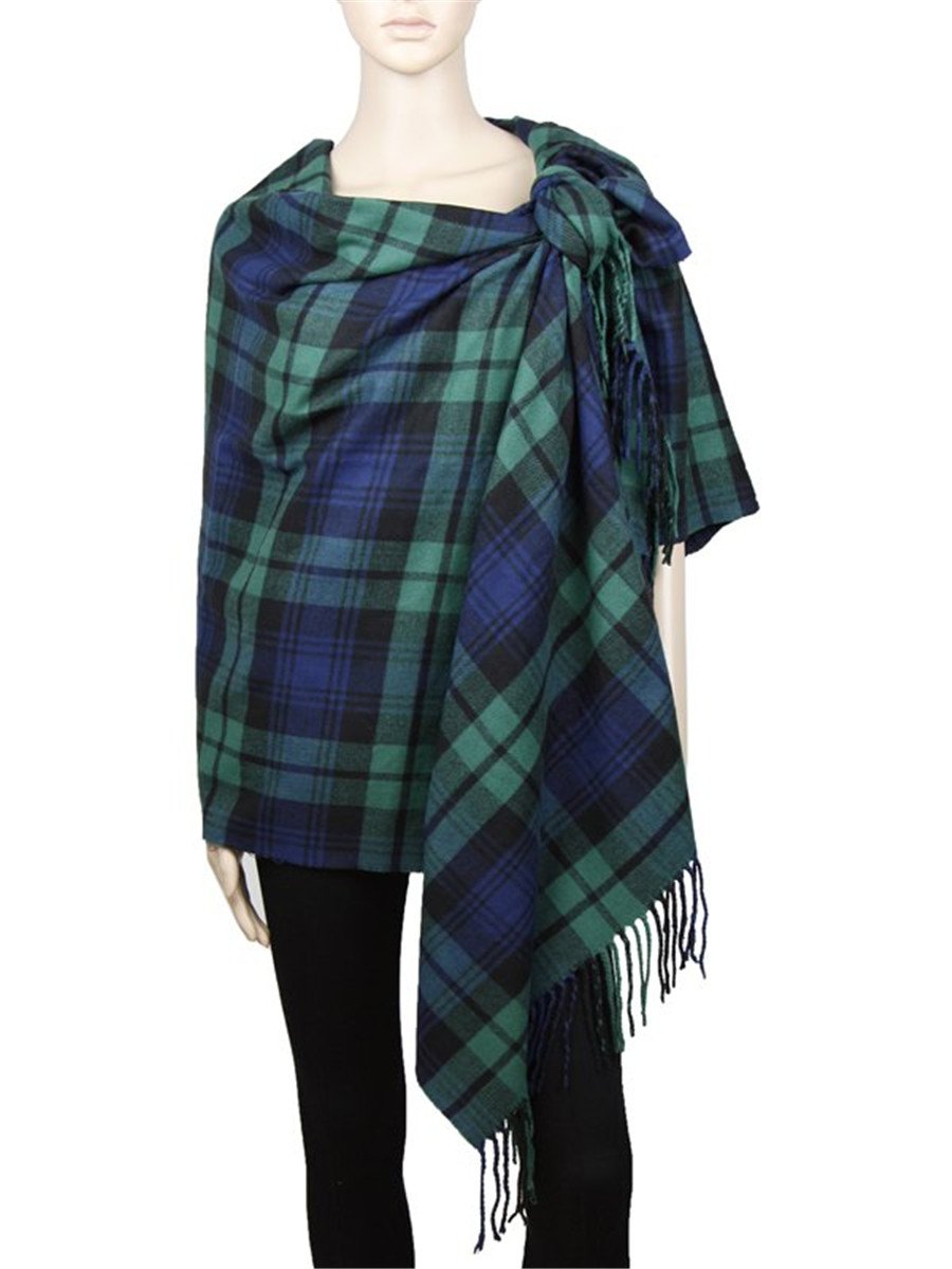 Achillea Long & Wide Scottish Clan Tartan Plaid Cashmere Feel Shawl