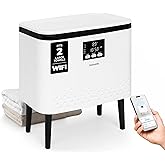 SereneLife WiFi-enabled Towel Warmer Bucket, 20L Large Capacity heater bucket for Towels Blanket and robes, Single-Touch Control, rectangular & Energy-Efficient Design, Auto Shut-Off, Black