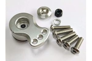 EPTNNASO Aluminum Servo Saver 15MM for Stock Plastic 25T Output Gear Ajustable Hi-Torque Servo Arm Silver
