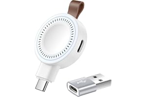Apple Watch Car Charger Fast Charging, 2-in-1 Portable iWatch USB & USB C Charge Cable Adapter for Travel, Home, Magnetic Wir