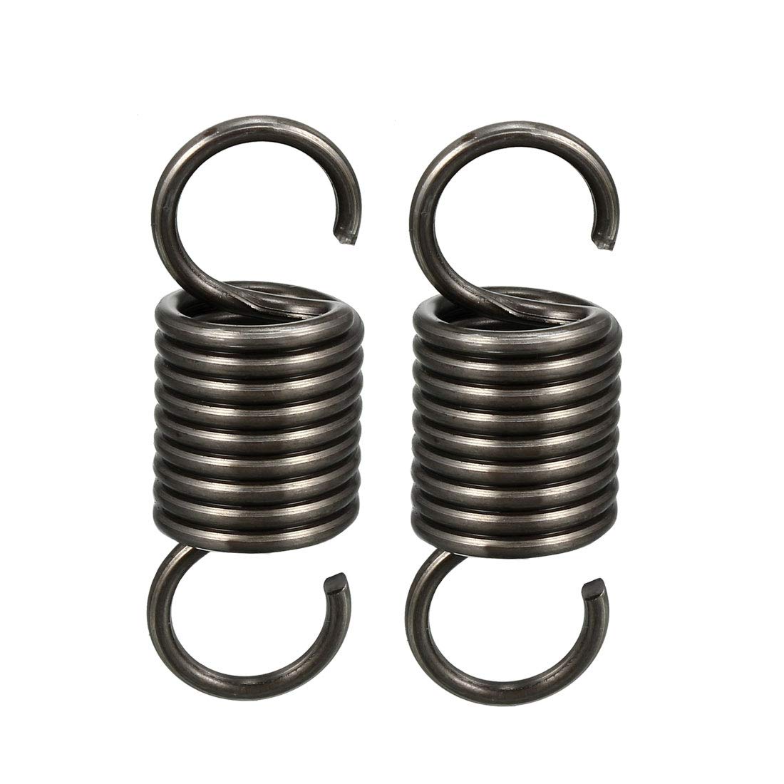 sourcing map Extended Tension Spring Wire Diameter 0.098" , OD 0.79" , Free Length 2.36" Spring steel Small Dual Hook Tension Spring 2pcs