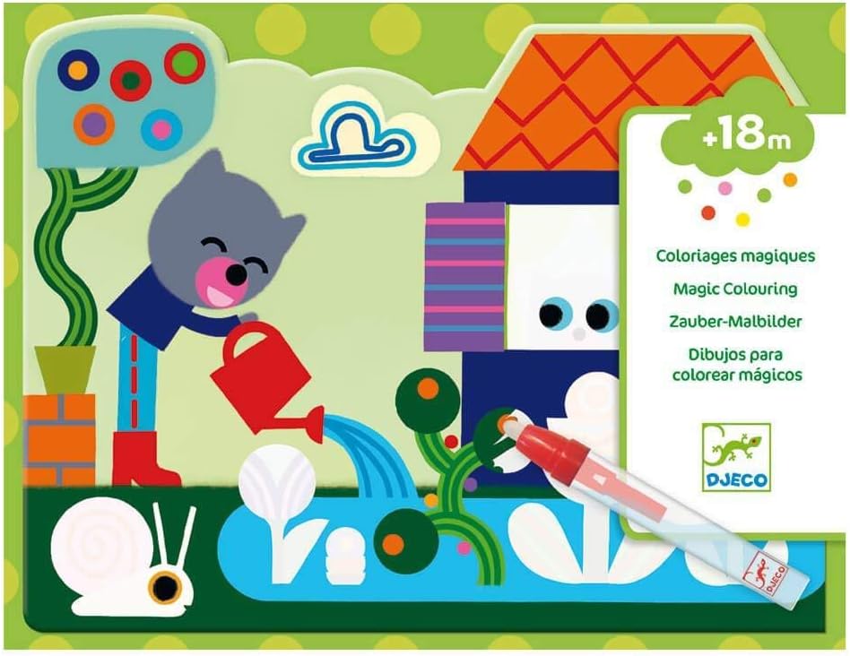 Djeco Hidden In The Garden Magic Colouring Toys Games