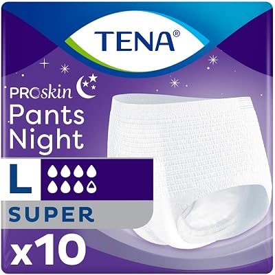 TENA Pants Super Night - Size L, 10 Pieces, High Absorbency