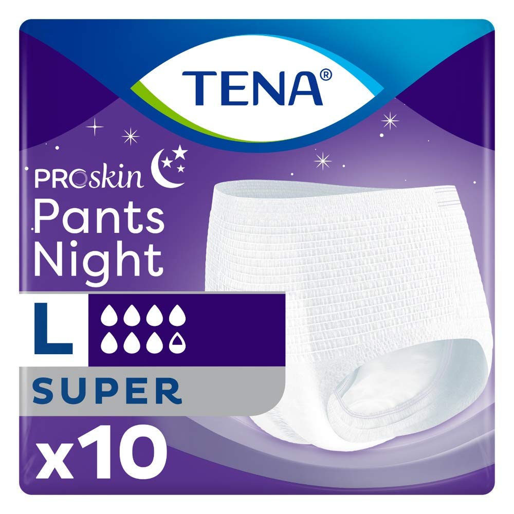 Tena Pants Super Night - Size L, 10 Pieces — image 1
