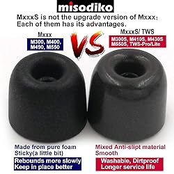 misodiko M300S Memory Foam Earbuds Tips for Shure