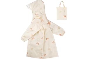 HOVKIB Toddler Kids Raincoat Boys Girls Rain Jacket Lightweight Rain Poncho Waterproof Outwear Rainwear