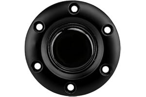Steering Wheel Center Cap, 6 Bolts Car Steering Wheel Horn Button Cover, Snap in ABS Center Cap, Universal Fit for Nardi, VER