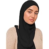 VOILE CHIC Luxury Chiffon Hijab Scarf for Women - Made in Turkey - Islamic Head Scarf Wrap for Muslim - Black