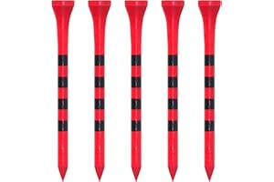 Zivisk Wooden Golf Tees 3-1/4", 2-3/4", 2-1/8", 1-1/2" Available, 100 Count (Natural Color, White, Black, Blue, Red, Green, Yellow, Pink, Orange)