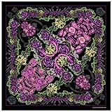 Day of the Dead Pink Paisley Skulls Bandana 21