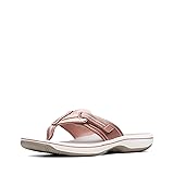 Clarks Womens Brinkley Jazz Flip-Flop Rose Gold,11