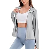 Kamotour Women's UPF 50+ UV Sun Protection Hoodie Breathable Cool Jackets Athletic Long Sleeve Shirts For Outdoor Hiking