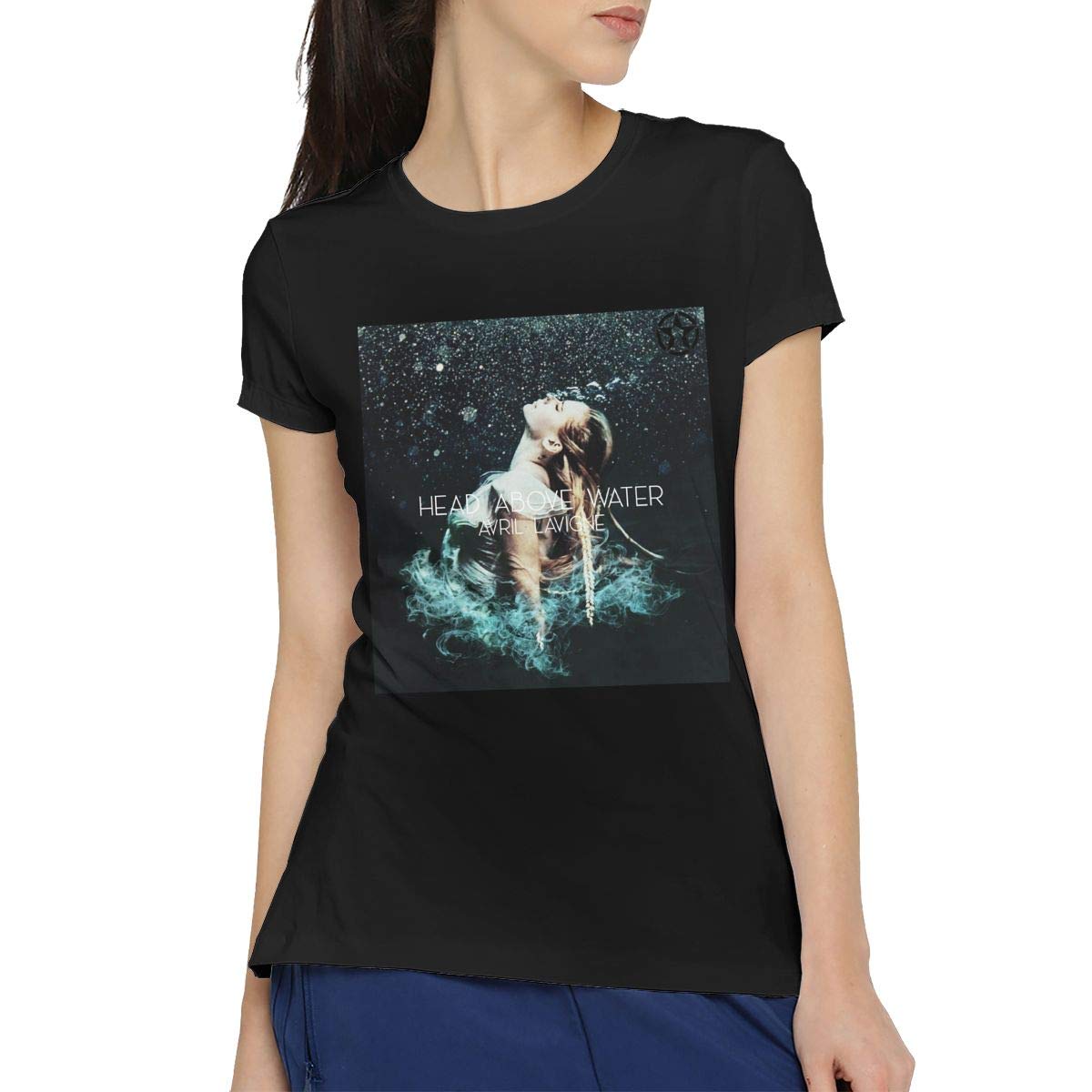 Avril Lavigne Singer Short Sleeve Funny Tees Black T Shirt