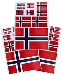EUIOSFDC Decal in Multiple Sizes Norway Flag