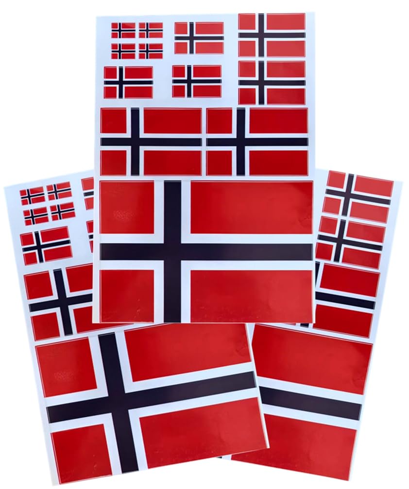EUIOSFDC Decal in Multiple Sizes Norway Flag