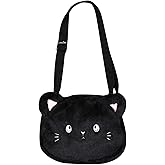 Amamcy Cute Cat Crossbody Purse Pink Small Fluffy Satchel Shoulder Bag Animal Plush Messenger Bag Kawaii Purse for Women