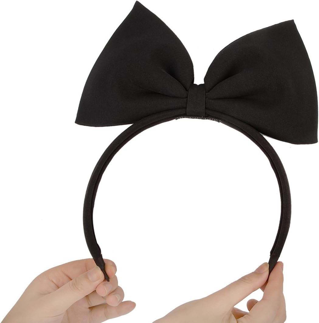 Balloome Big Bow Headband for Women Elegant Fabric Hairband, Stylish Hair Accessory for Daily Wear and Special Occasions (Black) - Image 4