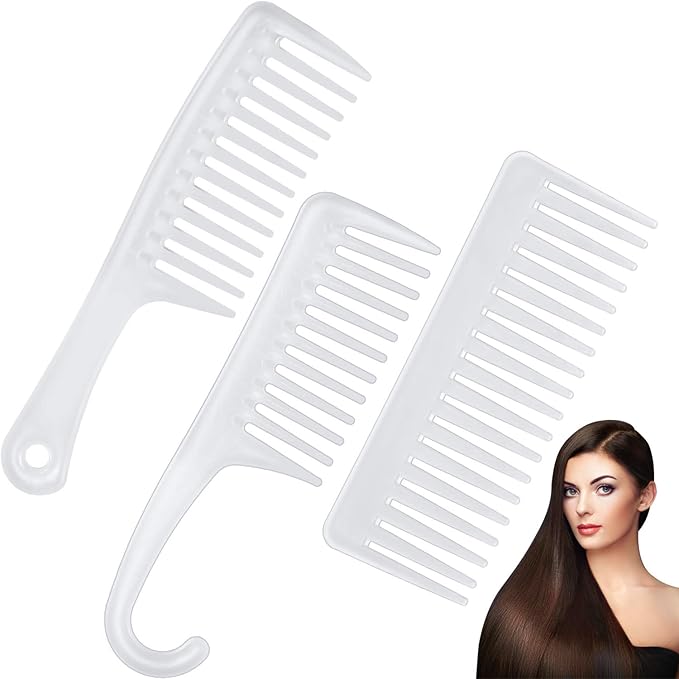 3 Pieces Wide Tooth Comb Detangling Large Teeth Shower