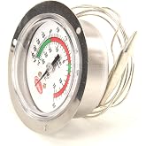 Cooper-Atkins 7112-01-3 Vapor Tension Panel Thermometer with Front Flange, NSF Certified, -40&deg;F to 60&deg;F Temperature Range